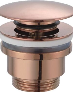 Válvula clic clac VCC023 Ouro Rosa Escovado IMEX para lavatório e bidé