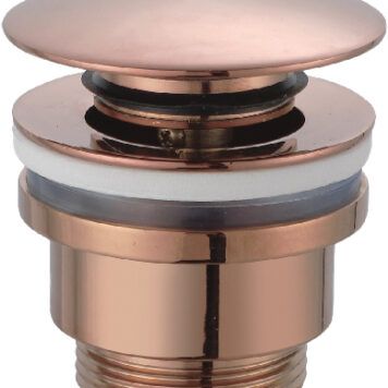 Válvula clic clac VCC023 Ouro Rosa Escovado IMEX para lavatório e bidé