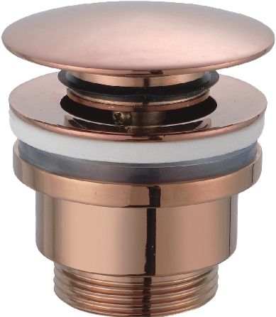 Válvula clic clac VCC023 Ouro Rosa Escovado IMEX para lavatório e bidé
