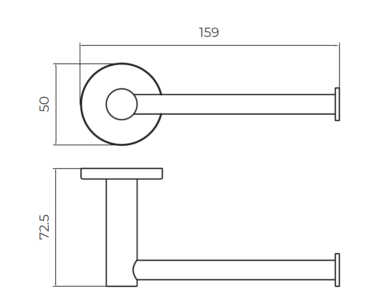 Desenho técnico do suporte de papel higiénico ESSENTIAL