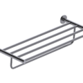 Toalheiro múltiplo ESSENTIAL Black Gun Metal em aço inox com quatro barras