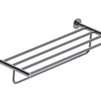 Toalheiro múltiplo ESSENTIAL Black Gun Metal em aço inox com quatro barras