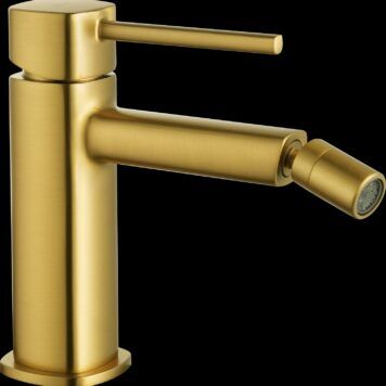 Torneira de bidé monocomando TOSCANA em latão com acabamento PVD Ouro Escovado.