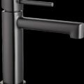 Torneira de lavatório monocomando em latão com acabamento metalizado PVD Black Gun Metal série Toscana da Imex.