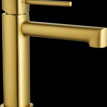 Torneira de lavatório monocomando em latão com acabamento PVD Ouro Escovado série Toscana da Imex.