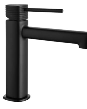 Misturadora monocomando de lavatório IMEX Firenze em acabamento preto mate.