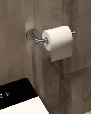suporte de papel higienico para casa de banho Série Pure instalado na parede