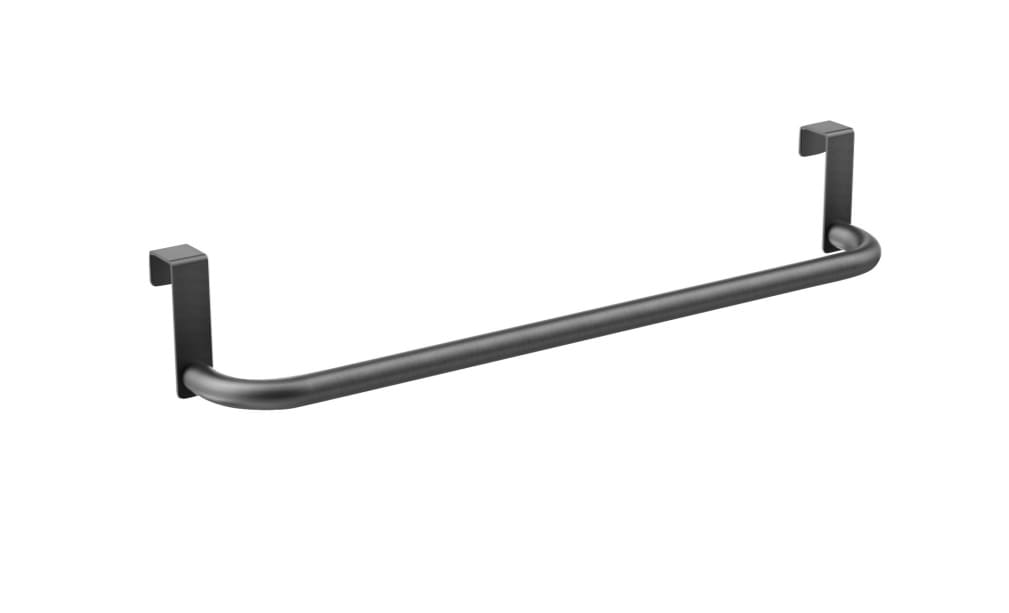 toalheiro para interior de movel em aço inox black gun metal pvd