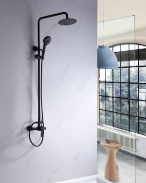 Conjunto de duche Imex série Roma preto mate