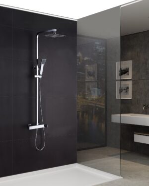 Conjunto de duche Imex série Fiyi cromado