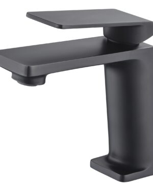 Torneira monocomando lavatório Imex série Fiyi modelo preto mate